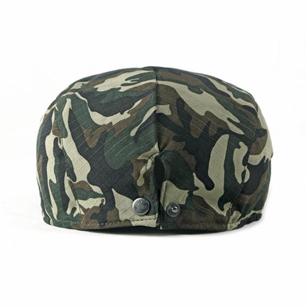 Casquette chasse vert camouflage Hunte, casquette plate kaki livré 48h