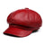 Casquette Gavroche Cuir Rouge