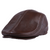 Casquette Plate Cuir Marron