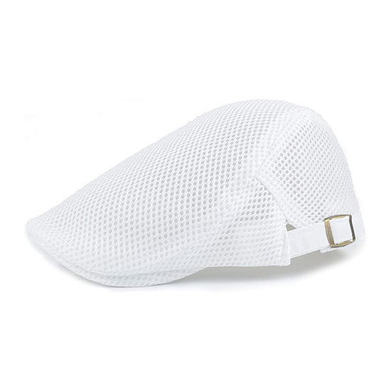 Casquette Plate Homme Blanche